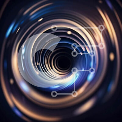 Intra Συλλεκτικό Ξύλινο Παζλ Plywood  4mm - Δονούμενη και δυναμική εικόνα μιας περιστρεφόμενης δίνης Σε Ξύλινο Κουτί - Διαστάσεις Puzzle: 10x10 cm – 25 κομμάτια - Image 1