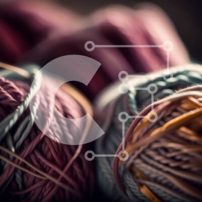 Intra Συλλεκτικό Ξύλινο Παζλ Plywood  4mm - Ζωντανές μπάλες νήματος σε ροζ, μωβ και κίτρινο Σε Ξύλινο Κουτί - Διαστάσεις Puzzle: 10x10 cm – 25 κομμάτια - Image 1