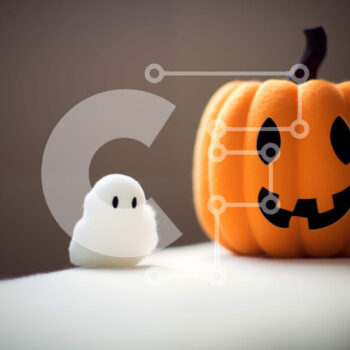 Intra Συλλεκτικό Ξύλινο Παζλ Plywood  4mm - Φάντασμα και κολοκύθα για το Halloween Σε Ξύλινο Κουτί - Διαστάσεις Puzzle: 10x10 cm – 25 κομμάτια - Image 1