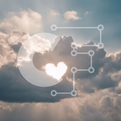 Intra Συλλεκτικό Ξύλινο Παζλ Plywood  4mm - Σύννεφο στον ουρανό σε σχήμα καρδιάς Σε Ξύλινο Κουτί - Διαστάσεις: 10x10 cm – 25 κομμάτια - Image 1