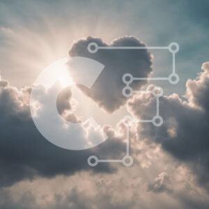 Intra Συλλεκτικό Ξύλινο Παζλ Plywood  4mm - Σύννεφο στον ουρανό σε σχήμα καρδιάς Σε Ξύλινο Κουτί - Διαστάσεις: 10x10 cm – 25 κομμάτια