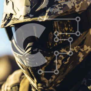 Intra Συλλεκτικό Ξύλινο Παζλ Plywood  4mm - Άνθρωπος με γυαλιά αεροπόρου και κράνος παραλλαγής στην έρημο Σε Ξύλινο Κουτί - Διαστάσεις Puzzle: 10x10 cm – 25 κομμάτια