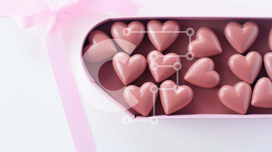 Intra Συλλεκτικό Ξύλινο Παζλ Plywood  4mm - Κουτί σοκολάτας σε σχήμα καρδιάς Σε Ξύλινο Κουτί - Διαστάσεις Puzzle: 10x10 cm – 25 κομμάτια