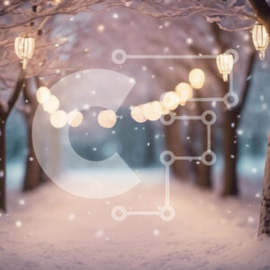 Intra Συλλεκτικό Ξύλινο Παζλ Plywood  4mm - Χιονισμένο μονοπάτι με φανάρια και δέντρα Σε Ξύλινο Κουτί - Διαστάσεις: 10x10 cm – 25 κομμάτια