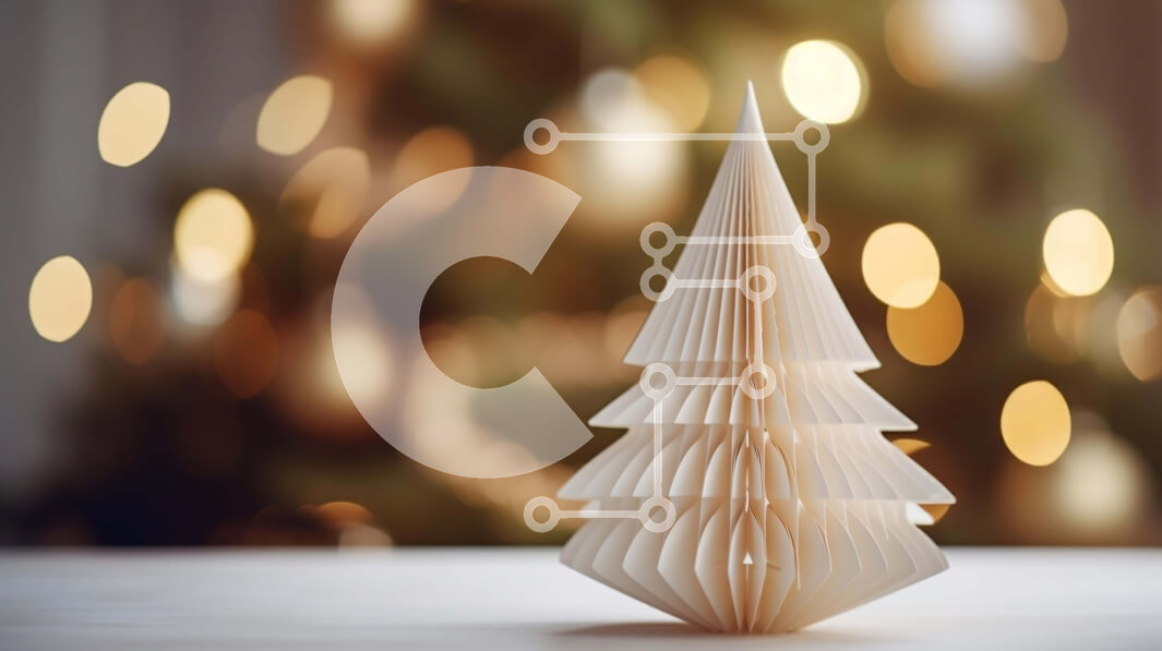 Intra Συλλεκτικό Ξύλινο Παζλ Plywood  4mm - Λευκό χάρτινο δέντρο από χαρτί Origami σε ημιτελές ξύλινο τραπέζι Σε Ξύλινο Κουτί - Διαστάσεις Puzzle: 10x10 cm – 25 κομμάτια