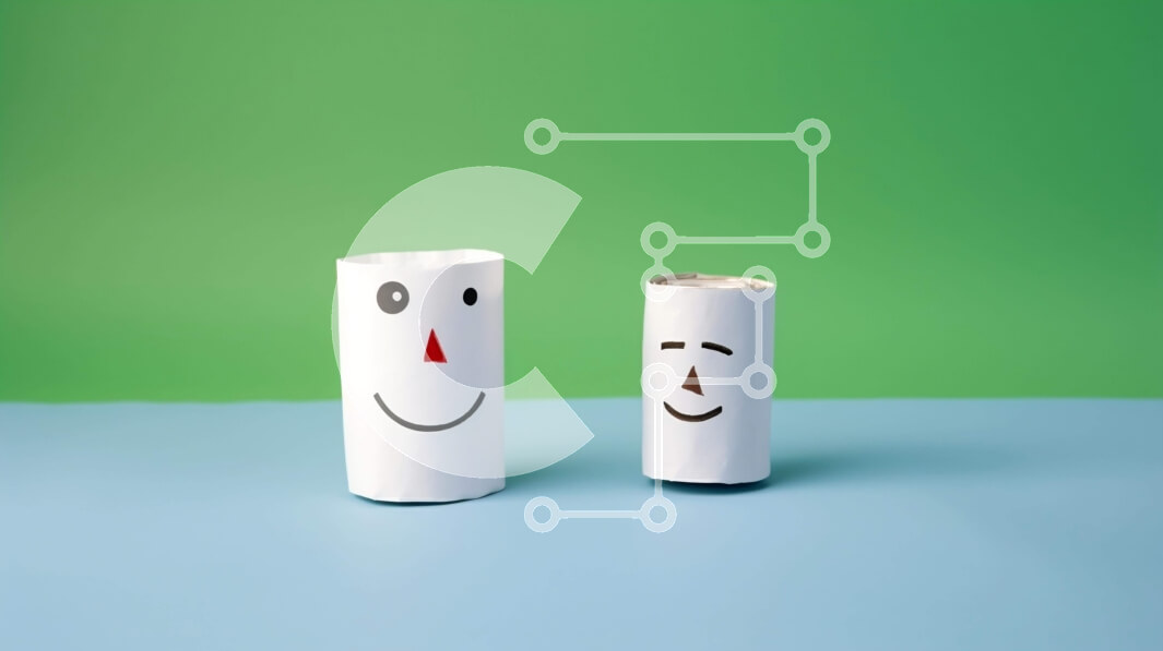 Intra Συλλεκτικό Ξύλινο Παζλ Plywood  4mm - Σωλήνες από χαρτί υγείας με χαμογελαστά και θυμωμένα πρόσωπα Σε Ξύλινο Κουτί - Διαστάσεις: 10x10 cm – 25 κομμάτια