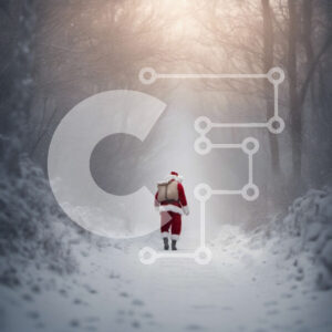 Intra Συλλεκτικό Ξύλινο Παζλ Plywood  4mm - Άγιος Βασίλης στο Snowy Woods με δώρα Σε Ξύλινο Κουτί - Διαστάσεις Puzzle: 10x10 cm – 25 κομμάτια