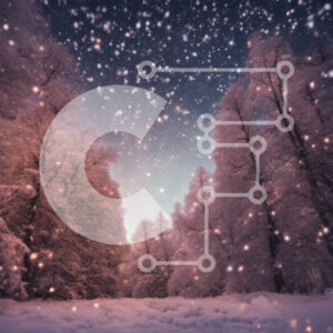 Intra Συλλεκτικό Ξύλινο Παζλ Plywood  4mm - Χειμερινή χώρα των θαυμάτων - Χιονισμένο δασικό τοπίο Σε Ξύλινο Κουτί - Διαστάσεις: 10x10 cm – 25 κομμάτια