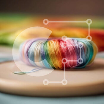 Intra Συλλεκτικό Ξύλινο Παζλ Plywood  4mm - Πολύχρωμο νήμα σε τσέρκι κεντήματος Σε Ξύλινο Κουτί - Διαστάσεις Puzzle: 10x10 cm – 25 κομμάτια - Image 1