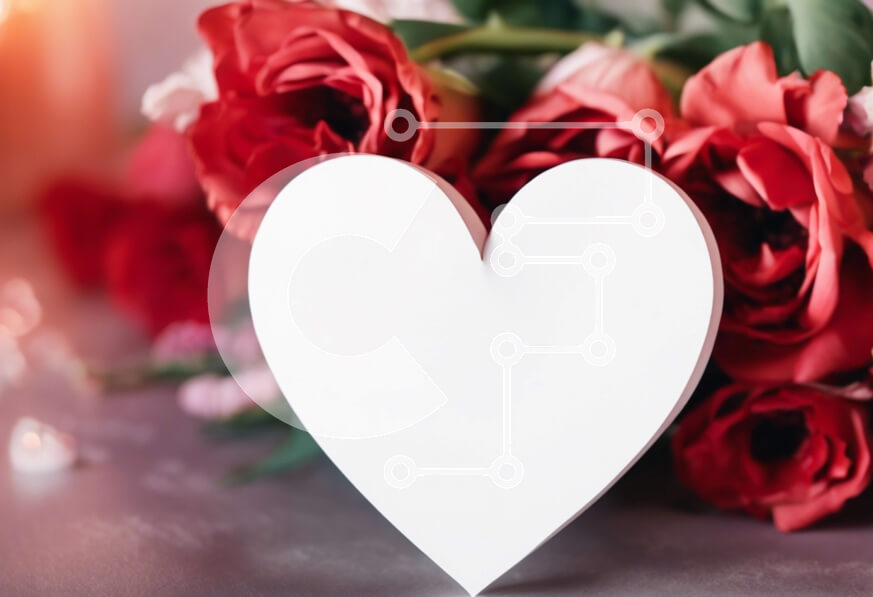 Intra Συλλεκτικό Ξύλινο Παζλ Plywood  4mm - Κάρτα σε σχήμα καρδιάς με λουλούδια Σε Ξύλινο Κουτί - Διαστάσεις: 10x10 cm – 25 κομμάτια