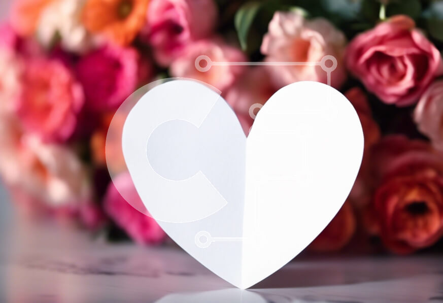 Intra Συλλεκτικό Ξύλινο Παζλ Plywood  4mm - Ημέρα του Αγίου Βαλεντίνου χάρτινο κόψιμο σε σχήμα καρδιάς με τριαντάφυλλα Σε Ξύλινο Κουτί - Διαστάσεις Puzzle: 10x10 cm – 25 κομμάτια