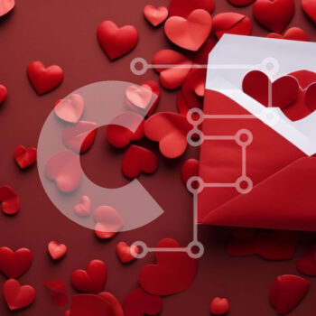 Intra Συλλεκτικό Ξύλινο Παζλ Plywood  4mm - Φάκελος γεμάτος καρδιές σε κόκκινο φόντο Σε Ξύλινο Κουτί - Διαστάσεις Puzzle: 10x10 cm – 25 κομμάτια - Image 1