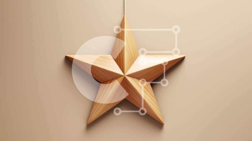 Intra Συλλεκτικό Ξύλινο Παζλ Plywood  4mm - Ξύλινο στολίδι αστεριών Σε Ξύλινο Κουτί - Διαστάσεις: 10x10 cm – 25 κομμάτια - Image 1