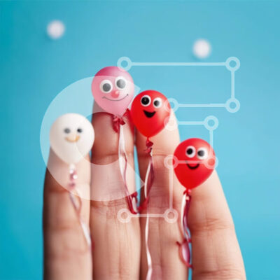 Intra Συλλεκτικό Ξύλινο Παζλ Plywood  4mm - Γιορτή με πολύχρωμα μπαλόνια Σε Ξύλινο Κουτί - Διαστάσεις Puzzle: 10x10 cm – 25 κομμάτια - Image 1