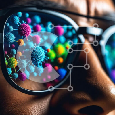 Intra Συλλεκτικό Ξύλινο Παζλ Plywood  4mm - Αντανάκλαση μικροοργανισμών στα γυαλιά ηλίου Σε Ξύλινο Κουτί - Διαστάσεις Puzzle: 10x10 cm – 25 κομμάτια - Image 1