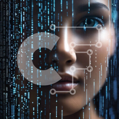 Intra Συλλεκτικό Ξύλινο Παζλ Plywood  4mm - Πρόσωπο δυαδικού κώδικα: Εξερευνώντας τη διασταύρωση AI και Ανθρώπων Σε Ξύλινο Κουτί - Διαστάσεις Puzzle: 10x10 cm – 25 κομμάτια - Image 1