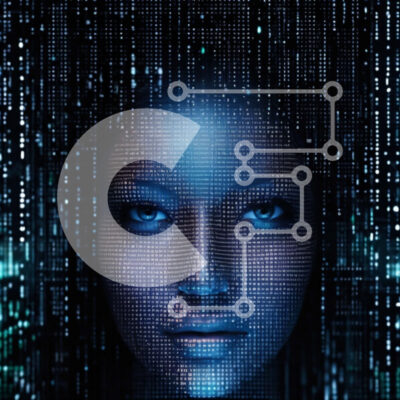 Intra Συλλεκτικό Ξύλινο Παζλ Plywood  4mm - Αφηρημένο ψηφιακό μοτίβο γυναικείου προσώπου Σε Ξύλινο Κουτί - Διαστάσεις Puzzle: 10x10 cm – 25 κομμάτια - Image 1