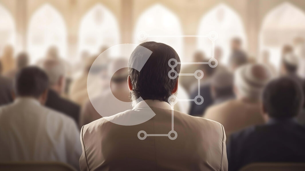 Intra Συλλεκτικό Ξύλινο Παζλ Plywood  4mm - Ομάδα ανθρώπων που κάθονται σε καρέκλες σε μια εκδήλωση ή διάλεξη Σε Ξύλινο Κουτί - Διαστάσεις Puzzle: 10x10 cm – 25 κομμάτια