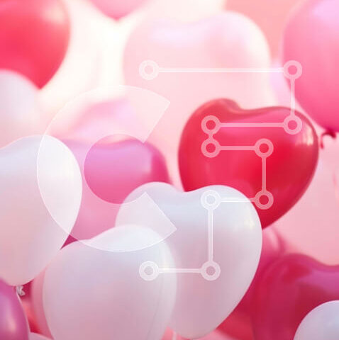 Intra Συλλεκτικό Ξύλινο Παζλ Plywood 4mm - Μπαλόνια σε σχήμα καρδιάς για τον εορτασμό ειδικών περιστάσεων Σε Ξύλινο Κουτί - Διαστάσεις: 10x10 cm – 25 κομμάτια - Image 1