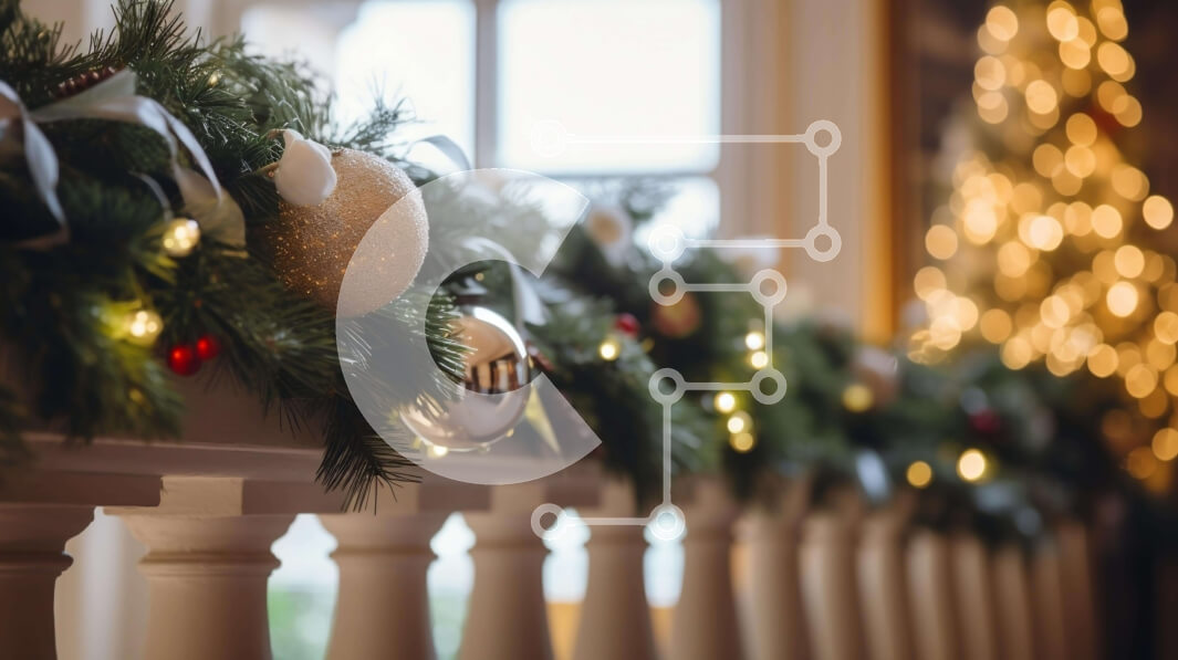 Intra Συλλεκτικό Ξύλινο Παζλ Plywood  4mm - Γιορτινά στολίδια με φωτάκια και χριστουγεννιάτικο δέντρο Σε Ξύλινο Κουτί - Διαστάσεις: 10x10 cm – 25 κομμάτια