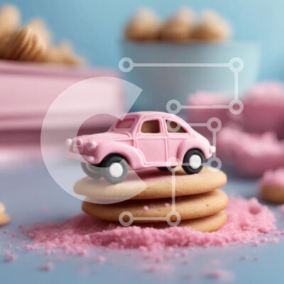 Intra Συλλεκτικό Ξύλινο Παζλ Plywood  4mm - Αυτοκίνητο παιχνίδι σε στοίβες μπισκότων Σε Ξύλινο Κουτί - Διαστάσεις: 10x10 cm – 25 κομμάτια - Image 1