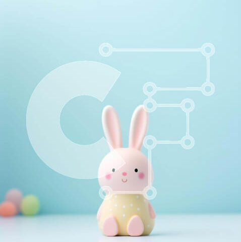 Intra Συλλεκτικό Ξύλινο Παζλ Plywood  4mm - Πασχαλινό παιχνίδι λαγουδάκι με πολύχρωμα πασχαλινά αυγά Σε Ξύλινο Κουτί - Διαστάσεις: 10x10 cm – 25 κομμάτια - Image 1