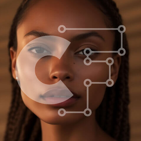 Intra Συλλεκτικό Ξύλινο Παζλ Plywood  4mm - Σοβαρή γυναίκα με πράσινο πουκάμισο και πλεξούδες πορτρέτο Σε Ξύλινο Κουτί - Διαστάσεις Puzzle: 10x10 cm – 25 κομμάτια - Image 1