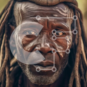 Intra Συλλεκτικό Ξύλινο Παζλ Plywood  4mm - Πλούσιο πολιτισμικό πορτρέτο ενός άνδρα Σε Ξύλινο Κουτί - Διαστάσεις Puzzle: 10x10 cm – 25 κομμάτια