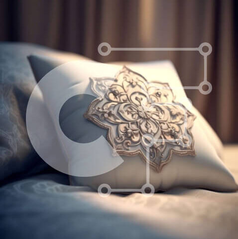 Intra Συλλεκτικό Ξύλινο Παζλ Plywood  4mm - Όμορφα κεντημένο μαξιλάρι σε άνετο κρεβάτι με λευκά σεντόνια και κεφαλάρι Σε Ξύλινο Κουτί - Διαστάσεις Puzzle: 10x10 cm – 25 κομμάτια - Image 1