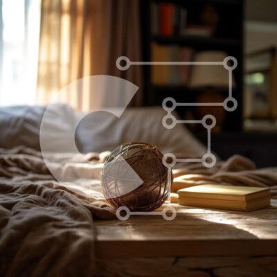 Intra Συλλεκτικό Ξύλινο Παζλ Plywood  4mm - Άνετο Ξύλινο Κρεβάτι με Βιβλίο και Μπάλα από Νήματα Σε Ξύλινο Κουτί - Διαστάσεις Puzzle: 10x10 cm – 25 κομμάτια - Image 1