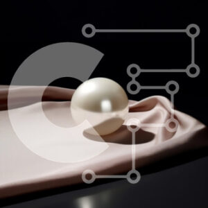 Intra Συλλεκτικό Ξύλινο Παζλ Plywood  4mm - Όμορφη εικόνα ενός λευκού μαργαριταριού σε ένα ροζ πανί Σε Ξύλινο Κουτί - Διαστάσεις: 10x10 cm – 25 κομμάτια