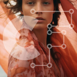 Intra Συλλεκτικό Ξύλινο Παζλ Plywood  4mm - Όμορφη εικόνα μιας γυναίκας με φόρεμα με λουλούδια Σε Ξύλινο Κουτί - Διαστάσεις Puzzle: 10x10 cm – 25 κομμάτια