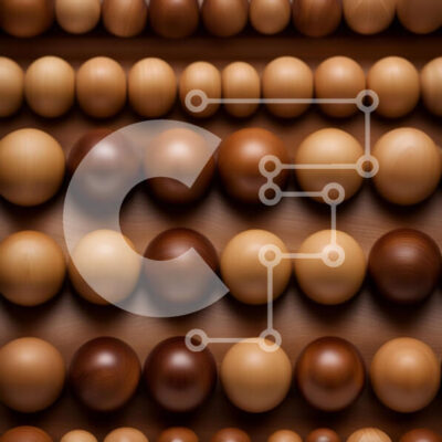 Intra Συλλεκτικό Ξύλινο Παζλ Plywood  4mm - Κοντινή όψη των ξύλινων αυγών που τακτοποιούνται σε ένα σχέδιο Σε Ξύλινο Κουτί - Διαστάσεις: 10x10 cm – 25 κομμάτια - Image 1