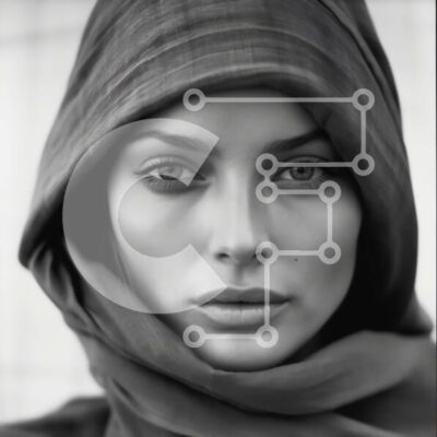 Intra Συλλεκτικό Ξύλινο Παζλ Plywood 4mm - Σοβαρή μουσουλμάνα με χιτζάμπ που κοιτάζει την κάμερα Σε Ξύλινο Κουτί - Διαστάσεις Puzzle: 10x10 cm – 25 κομμάτια - Image 1