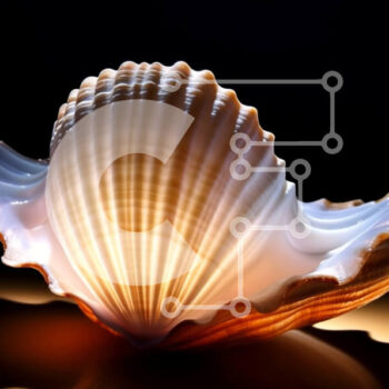 Intra Συλλεκτικό Ξύλινο Παζλ Plywood  4mm - Όμορφο κοχύλι σε μαύρο φόντο Σε Ξύλινο Κουτί - Διαστάσεις Puzzle: 10x10 cm – 25 κομμάτια - Image 1