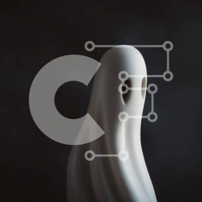 Intra Συλλεκτικό Ξύλινο Παζλ Plywood  4mm - Λευκό ειδώλιο σε σχήμα φαντάσματος σε σκούρο φόντο Σε Ξύλινο Κουτί - Διαστάσεις Puzzle: 10x10 cm – 25 κομμάτια - Image 1