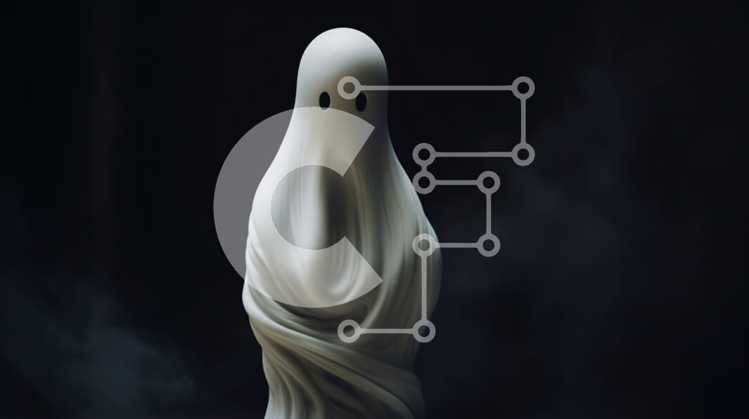 Intra Συλλεκτικό Ξύλινο Παζλ Plywood  4mm - Ειδώλιο φαντασμάτων σε μαύρο φόντο καπνού Σε Ξύλινο Κουτί - Διαστάσεις Puzzle: 10x10 cm – 25 κομμάτια