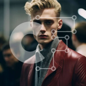 Intra Συλλεκτικό Ξύλινο Παζλ Plywood  4mm - Πορτρέτο ενός άνδρα που στέκεται σε ένα γεμάτο δωμάτιο Σε Ξύλινο Κουτί - Διαστάσεις Puzzle: 10x10 cm – 25 κομμάτια