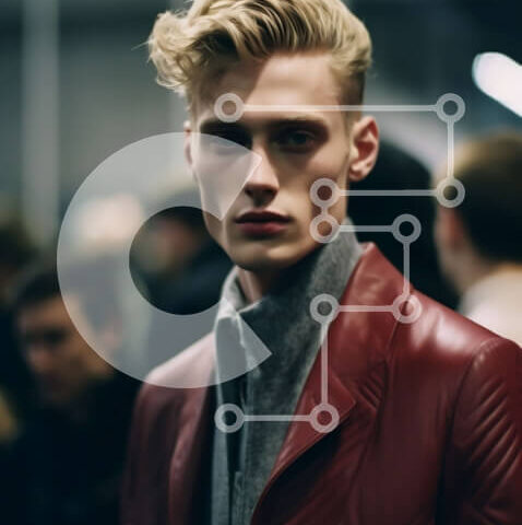 Intra Συλλεκτικό Ξύλινο Παζλ Plywood 4mm - Πορτρέτο ενός άνδρα που στέκεται σε ένα γεμάτο δωμάτιο Σε Ξύλινο Κουτί - Διαστάσεις Puzzle: 10x10 cm – 25 κομμάτια - Image 1