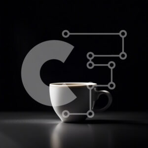 Intra Συλλεκτικό Ξύλινο Παζλ Plywood  4mm - Μινιμαλιστικό λευκό φλιτζάνι καφέ σε σκοτεινή επιφάνεια Σε Ξύλινο Κουτί - Διαστάσεις Puzzle: 10x10 cm – 25 κομμάτια