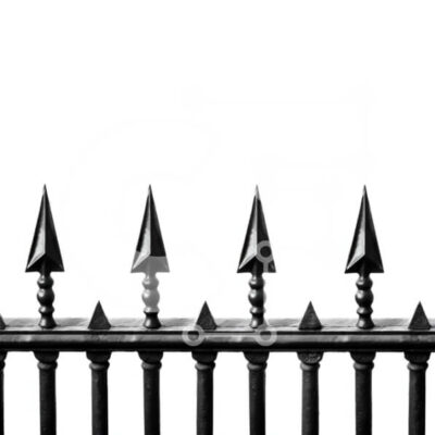 Intra Συλλεκτικό Ξύλινο Παζλ Plywood  4mm - Μαύρος σιδερένιος φράχτης με ακίδες | Φωτογραφία Αρχείου Σε Ξύλινο Κουτί - Διαστάσεις: 10x10 cm – 25 κομμάτια - Image 1