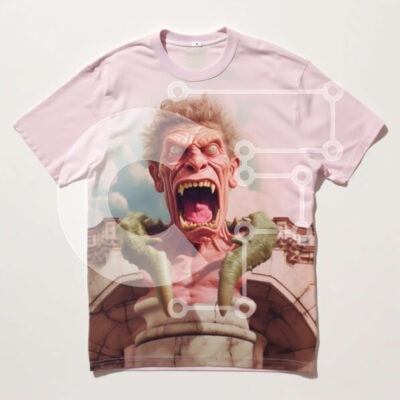 Intra Συλλεκτικό Ξύλινο Παζλ Plywood  4mm - Μοναδικό ροζ τέρας γλυπτό σε προβολή σε δημόσιο χώρο Σε Ξύλινο Κουτί - Διαστάσεις Puzzle: 10x10 cm – 25 κομμάτια - Image 1