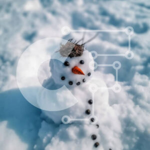 Intra Συλλεκτικό Ξύλινο Παζλ Plywood  4mm - Αξιολάτρευτος χιονάνθρωπος με καρότο μύτη και μάτια άνθρακα Σε Ξύλινο Κουτί - Διαστάσεις: 10x10 cm – 25 κομμάτια