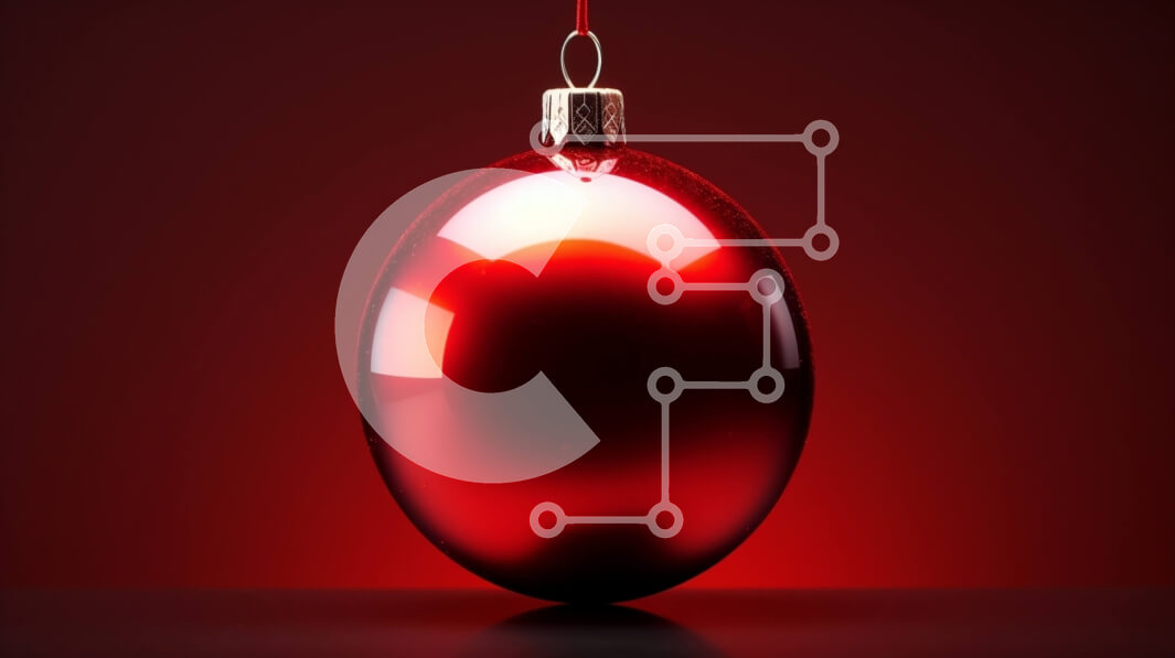 Intra Συλλεκτικό Ξύλινο Παζλ Plywood  4mm - Κόκκινη γυάλινη κρεμαστή διακόσμηση σε πορτοκαλί φόντο Σε Ξύλινο Κουτί - Διαστάσεις Puzzle: 10x10 cm – 25 κομμάτια