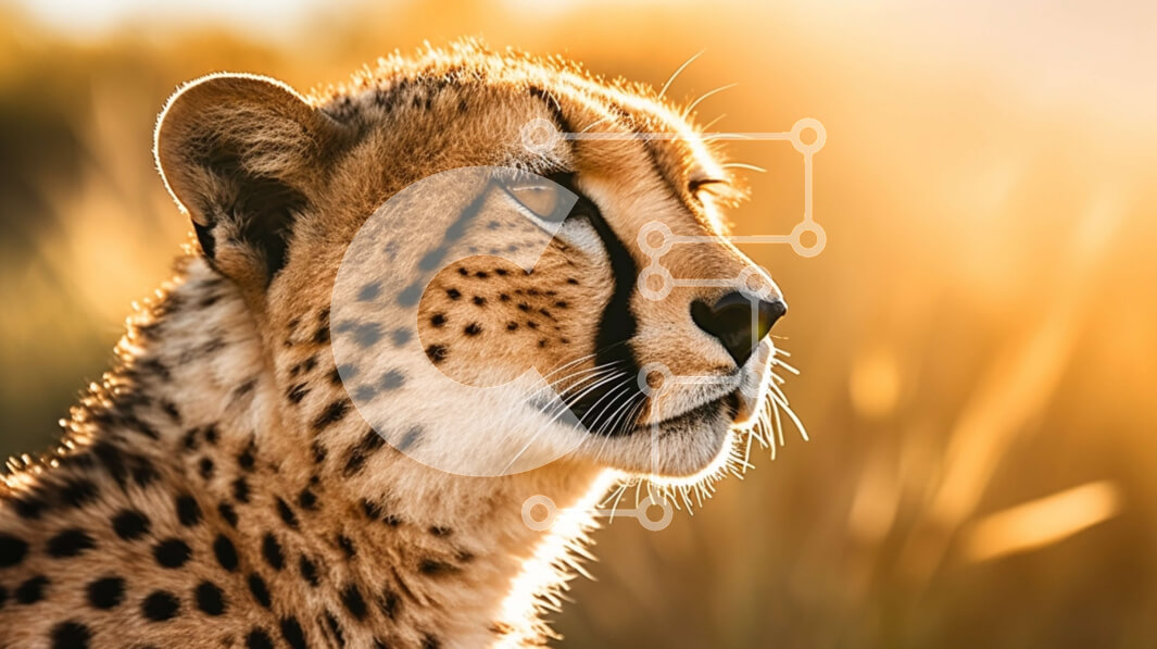 Intra Συλλεκτικό Ξύλινο Παζλ Plywood  4mm - Τσιτάχ στο γρασίδι Σε Ξύλινο Κουτί - Διαστάσεις: 10x10 cm – 25 κομμάτια