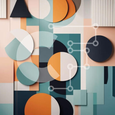 Intra Συλλεκτικό Ξύλινο Παζλ Plywood  4mm - Πολύχρωμο γεωμετρικό σχέδιο με κύκλους, τετράγωνα και τρίγωνα Σε Ξύλινο Κουτί - Διαστάσεις Puzzle: 10x10 cm – 25 κομμάτια - Image 1