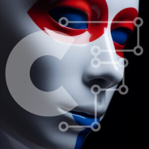Intra Συλλεκτικό Ξύλινο Παζλ Plywood  4mm - Μανεκέν με Patriotic Face Paint Σε Ξύλινο Κουτί - Διαστάσεις Puzzle: 10x10 cm – 25 κομμάτια