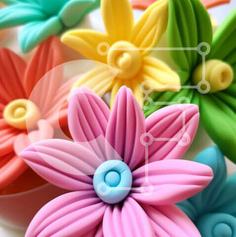 Intra Συλλεκτικό Ξύλινο Παζλ Plywood 4mm - Πολύχρωμη ανθοσύνθεση Σε Ξύλινο Κουτί - Διαστάσεις: 10x10 cm – 25 κομμάτια - Image 1