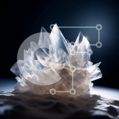 Intra Συλλεκτικό Ξύλινο Παζλ Plywood  4mm - Διαυγές κρύσταλλο χαλαζία με αστραφτερή επίδραση σε σκοτεινή επιφάνεια Σε Ξύλινο Κουτί - Διαστάσεις: 10x10 cm – 25 κομμάτια - Image 1