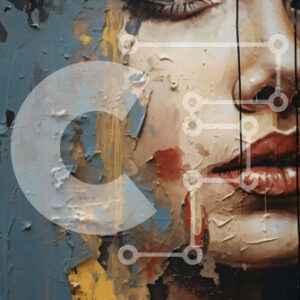 Intra Συλλεκτικό Ξύλινο Παζλ Plywood  4mm - Μόδα πορτρέτο μιας γυναίκας με βαμμένο πρόσωπο και κόκκινο κραγιόν Σε Ξύλινο Κουτί - Διαστάσεις Puzzle: 10x10 cm – 25 κομμάτια